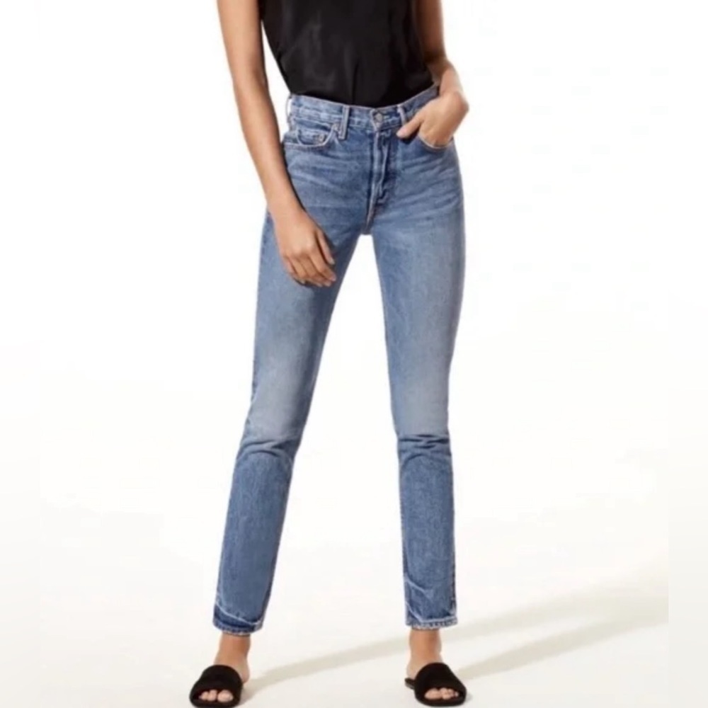 GRLFRND Karolina High-Rise Skinny
Jean in Green-Eyed Lady Sz 24